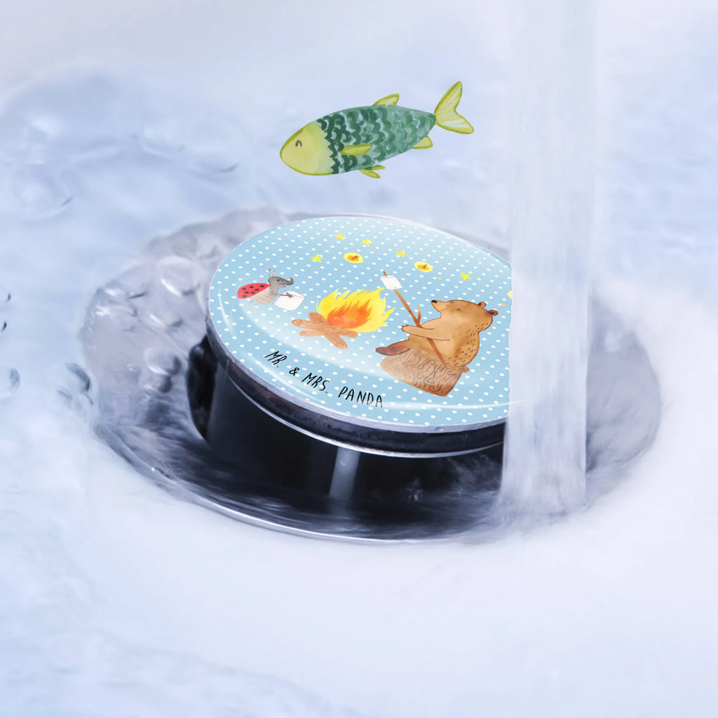 Korek do umywalki Niedźwiedź i biedronka przy ognisku Ablaufgarnitur, Waschbecken Stopfen, Stöpsel, Waschbecken, Abflussstöpsel, Bär, Teddy, Teddybär, Lagerfeuer