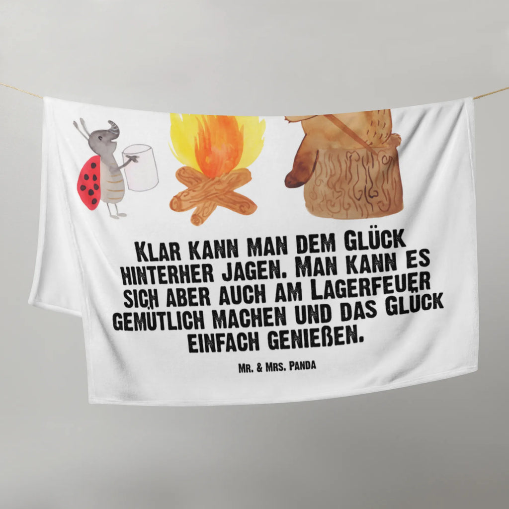 Baby blanket Bear & Ladybird campfire bear, teddy, teddy bear, cuddly toy, Campfire