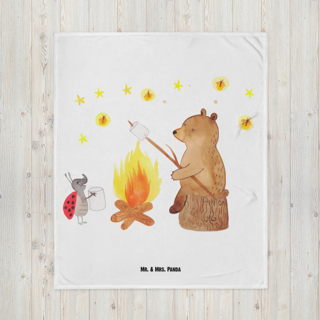 Baby blanket Bear & Ladybird campfire bear, teddy, teddy bear, cuddly toy, Campfire