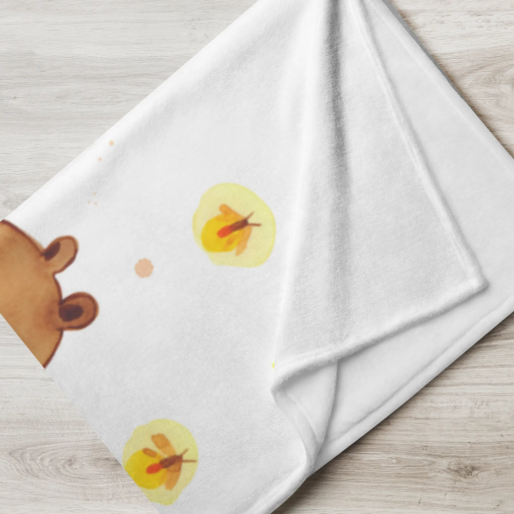 Baby blanket Bear & Ladybird campfire bear, teddy, teddy bear, cuddly toy, Campfire
