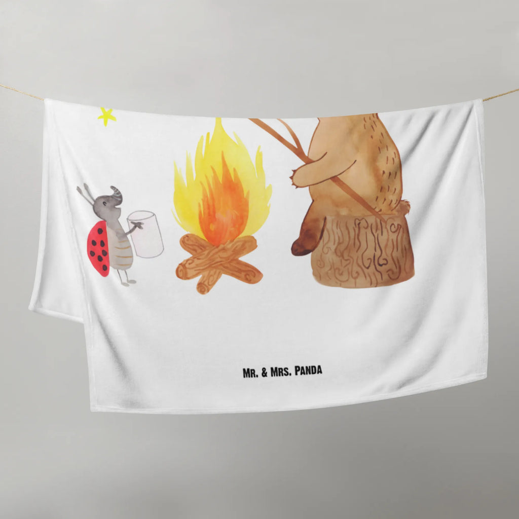 Baby blanket Bear & Ladybird campfire bear, teddy, teddy bear, cuddly toy, Campfire