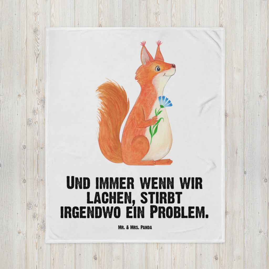 Kocyk dla niemowląt wiewiórka kwiat Motywy zwierzęce, dobra energia, zabawne powiedzonka, zwierzęta