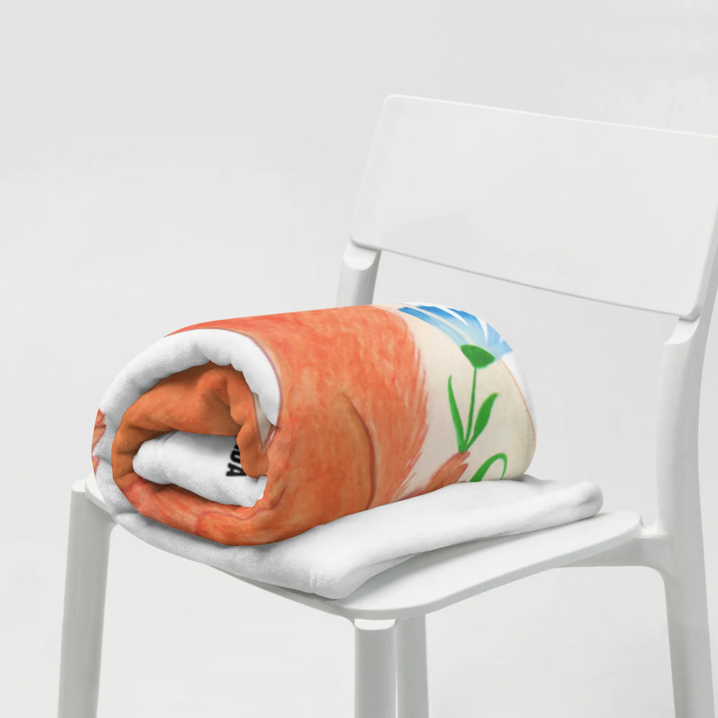 Kocyk dla niemowląt wiewiórka kwiat Motywy zwierzęce, dobra energia, zabawne powiedzonka, zwierzęta