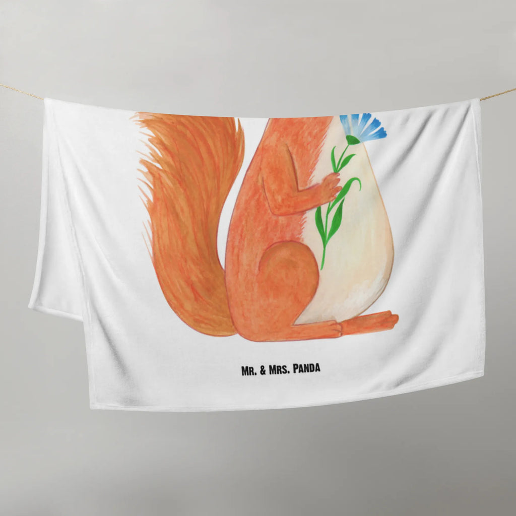 Kocyk dla niemowląt wiewiórka kwiat Motywy zwierzęce, dobra energia, zabawne powiedzonka, zwierzęta