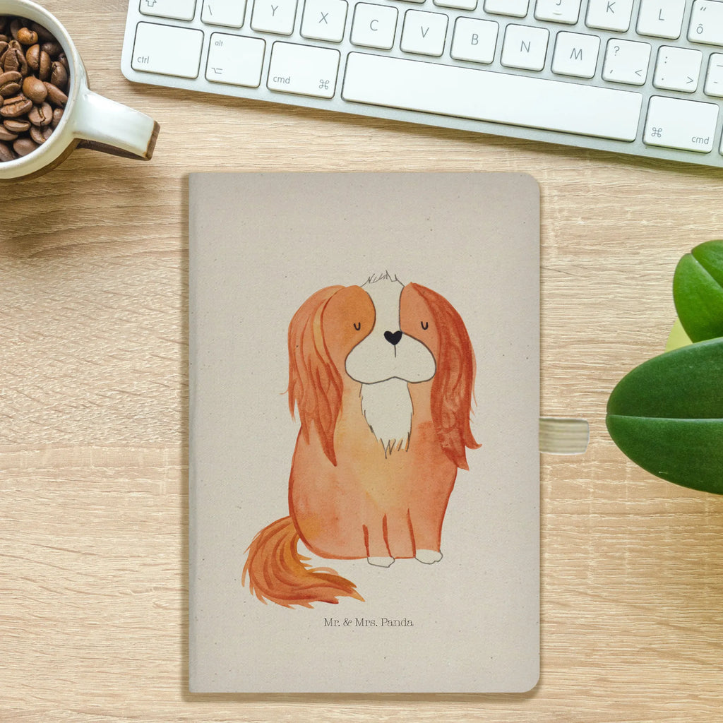 Cotton notebook Dog Cavalier King Charles Spaniel writing book, entry book, notepad, sketchbook, notes, diary, journal, notebook, address book, dog, mutt, hound, woof, dog mama, dog breed, love dogs, love for dogs, dog decorative items, bag with dog print, funny gifts for dog owners, what do you give a dog lover, Christmas gifts for dogs, gifts for dogs, dog sayings, Spaniel, Cavalier King Charles Spaniel, Sayings, most beautiful dog, Dog, Cocker Spaniel