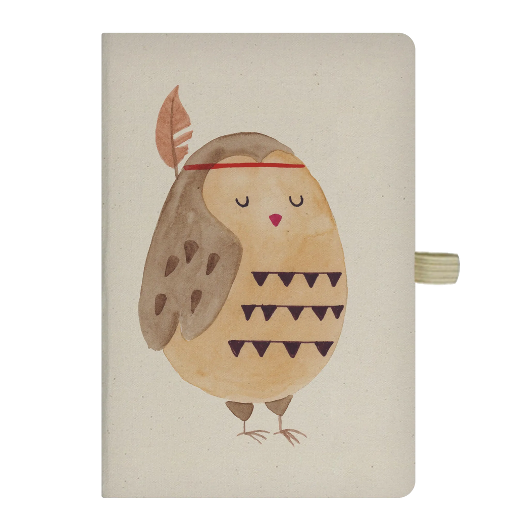 Bawełniany notatnik DIN A4 sowa Ozdoba z piór Sowa