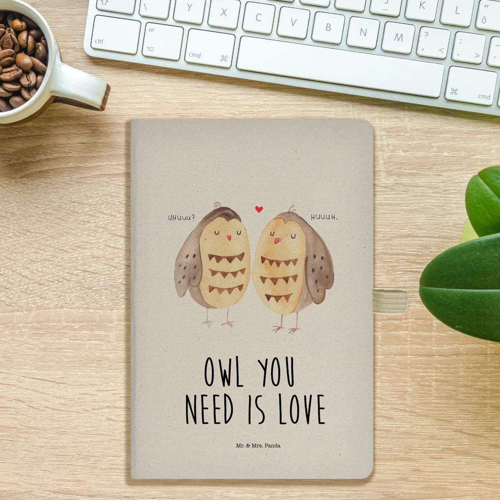 Cotton notebook owls Love diary, address book, notepad, writing book, journal, entry book, notebook, notes, sketchbook, owl, forest animal, bird, nocturnal, gift ideas, birthday present, illustrated, funny, romantic gift, owl decor, All you need is love, Pun funny, Friend, Owl, Love, Owl decoration, Girlfriend gift, Love saying, Wedding saying
