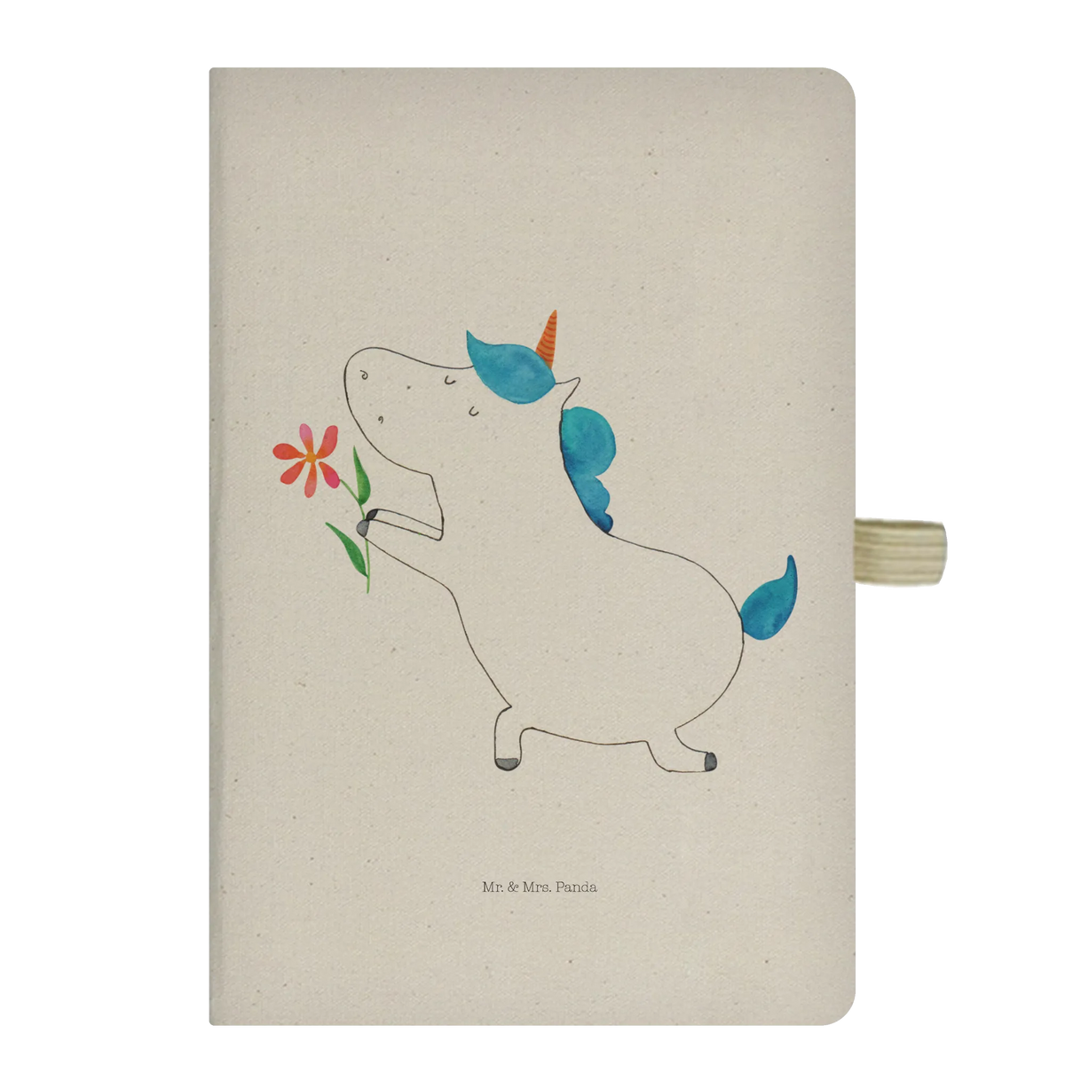 Cotton notebook unicorn flower