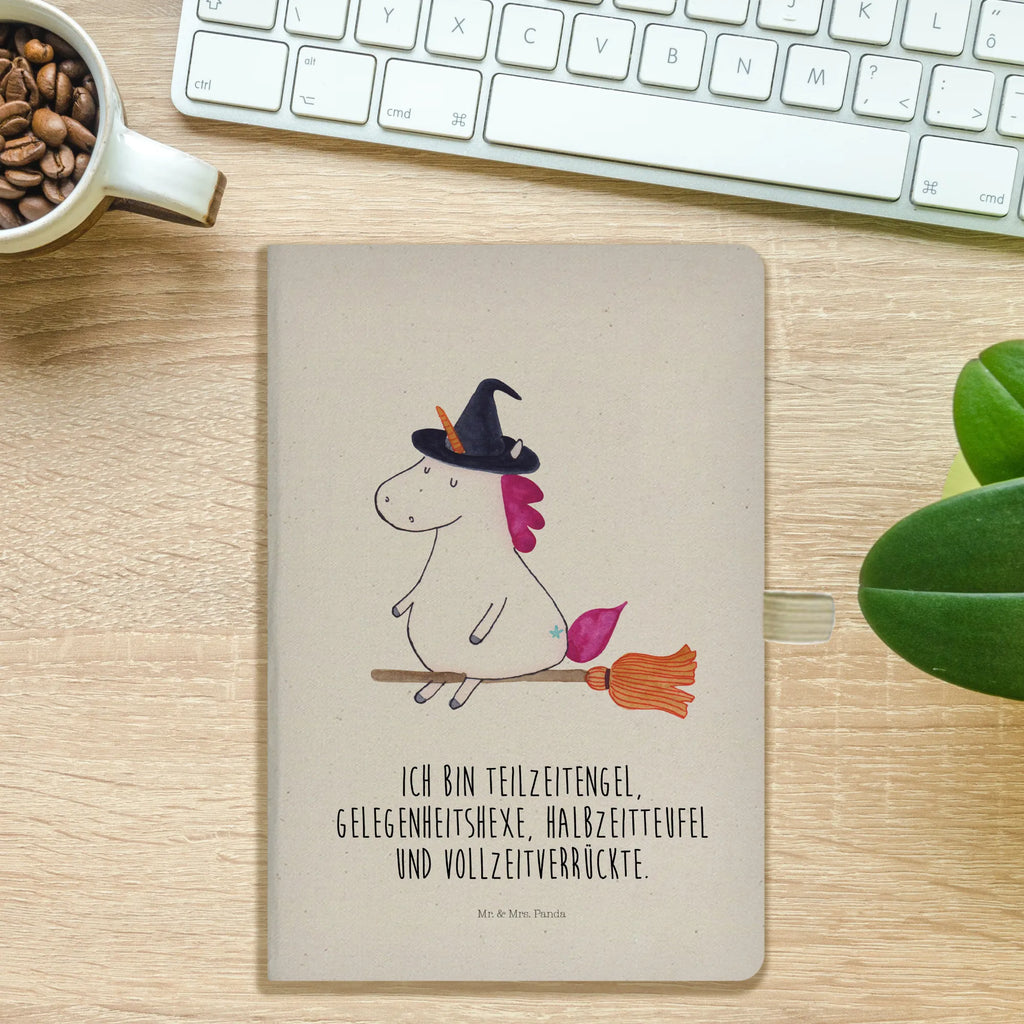 Bawełniany notatnik DIN A4 jednorożec Czarownica Jednorożec, jednorożce, dekoracje jednorożca, jednorożec