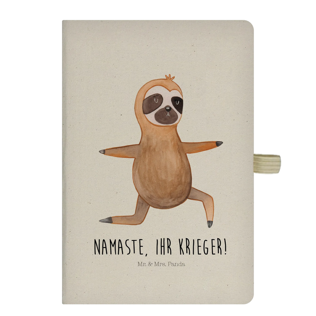 Cotton notebook sloth yoga notepad, sketchbook, entry book, notebook, notes, address book, diary, journal, writing book, Sloth, sloth, trend animal, namaste, lazy, favorite animal, warrior, yoga, yoga exercises