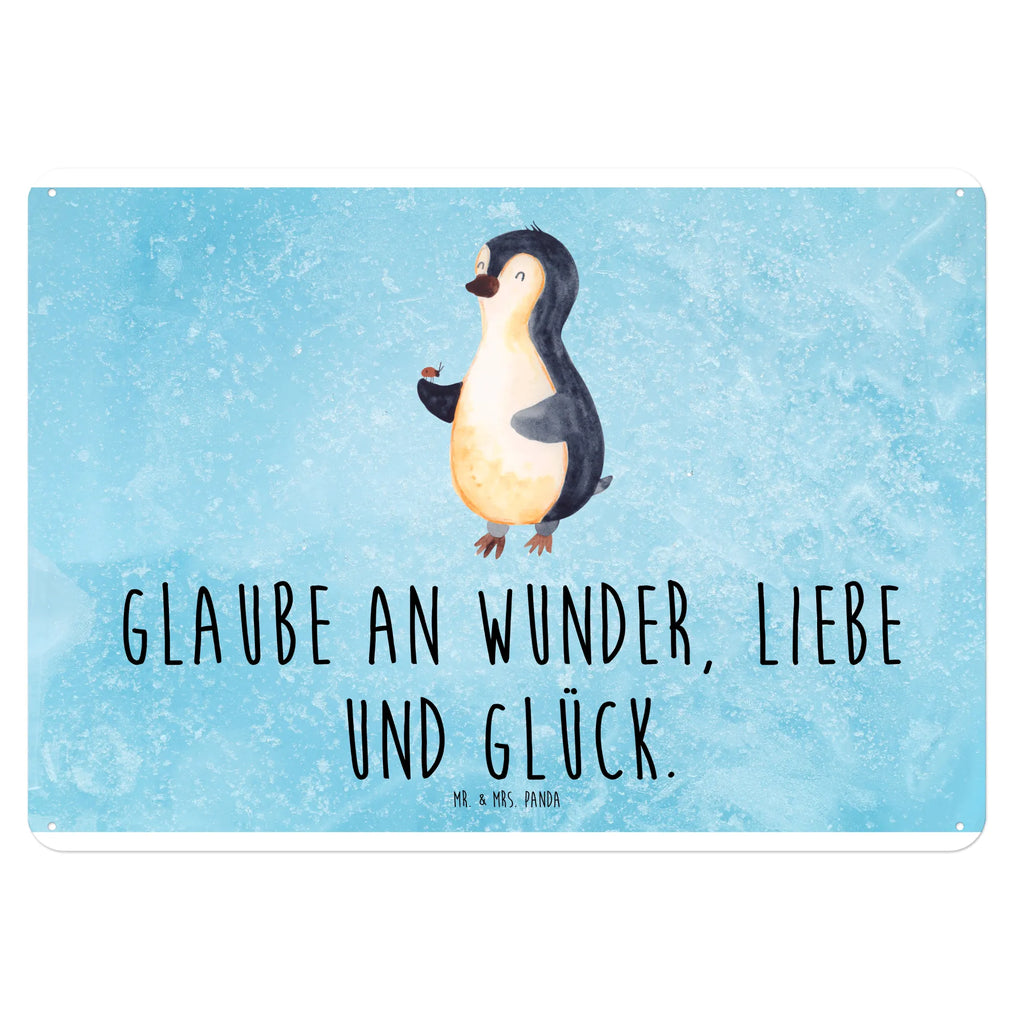 Tin sign Penguin ladybug Blechschild, Blechschild Groß, Dekoschild Metall, Blechschild Küche, Türschild Metall, Wandschild Metall, Blechschild Büro, Blechschild Für Frauen, Blechschild Zum Aufhängen, Blechschild Für Männer, Pinguin, Marienkäfer, Lebensfreude, Glück, Wunder, Pinguine, Freude, Liebe