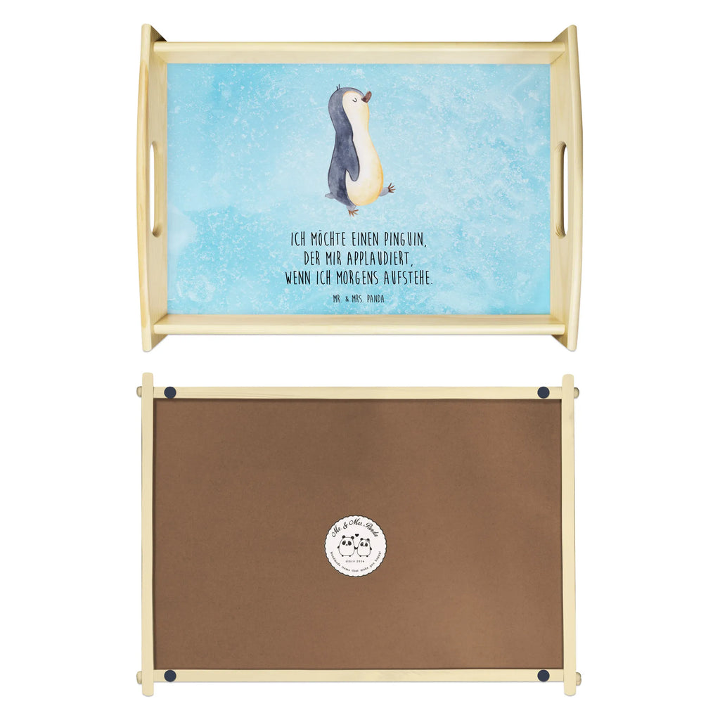 Serving tray Penguin march Frühstückstablett, Tablett, Serviertablett, Holztablett, Dekotablett, Küchentablett, Pinguin, Familie, Frühaufsteher, Pinguine, Langschläfer, Schwester, Bruder