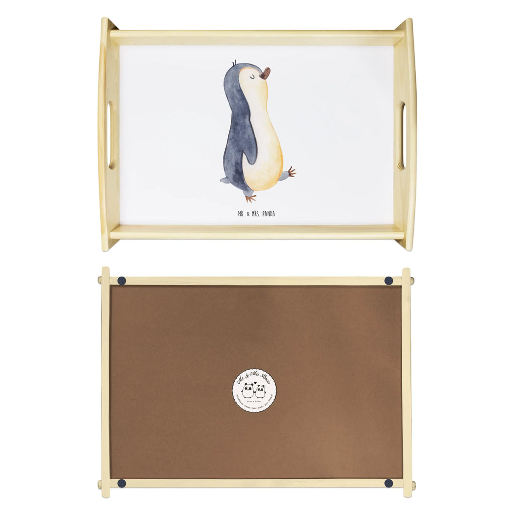 Serving tray Penguin march Frühstückstablett, Tablett, Serviertablett, Holztablett, Dekotablett, Küchentablett, Pinguin, Familie, Frühaufsteher, Pinguine, Langschläfer, Schwester, Bruder