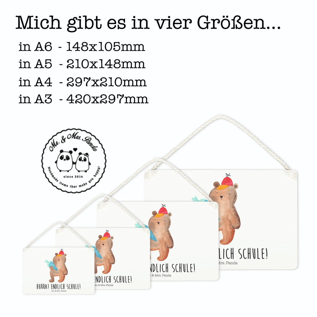 Decorative sign bear School cone bear, teddy, teddy bear, cuddly toy, Bear motif, School gift, First day of school gift, Primary school, School enrolment gift, Starting school, School bag