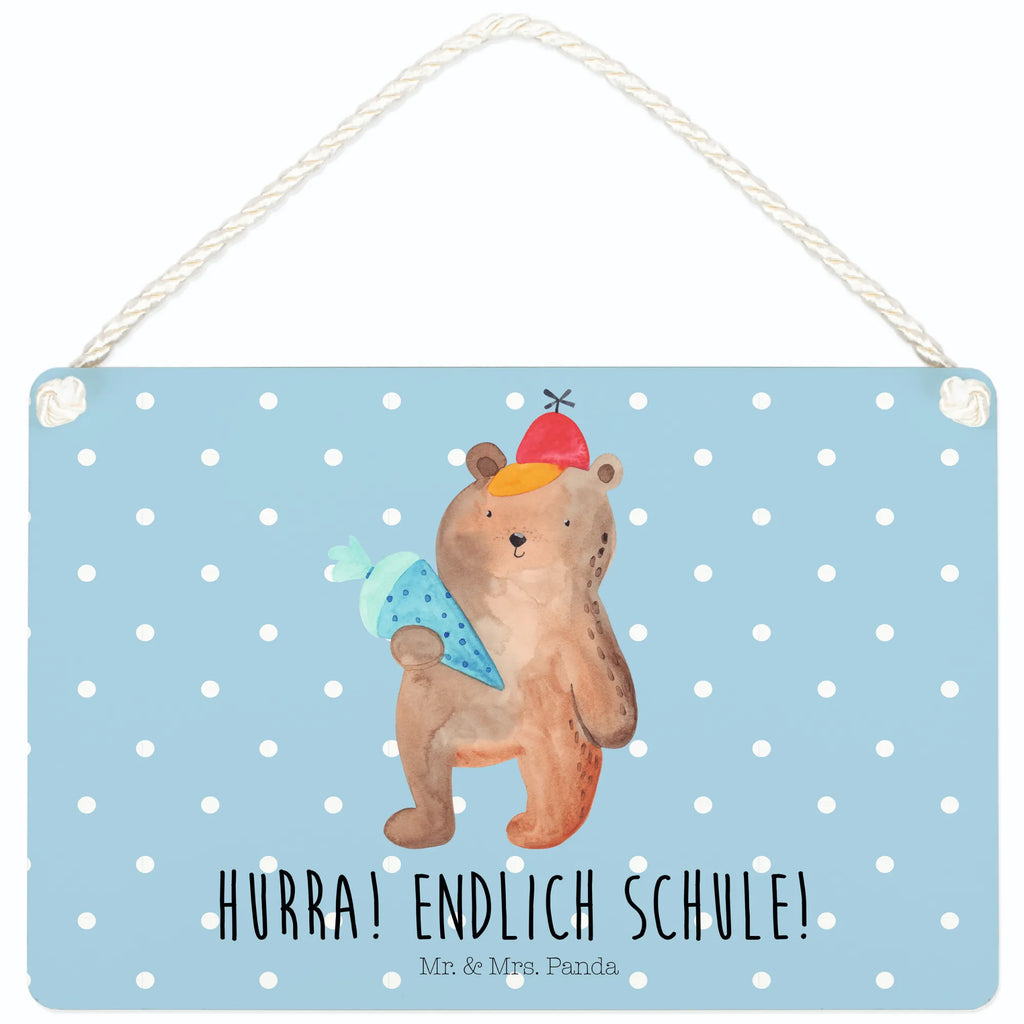 Decorative sign bear School cone bear, teddy, teddy bear, cuddly toy, Bear motif, School gift, First day of school gift, Primary school, School enrolment gift, Starting school, School bag