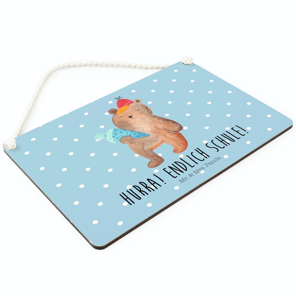 Decorative sign bear School cone bear, teddy, teddy bear, cuddly toy, Bear motif, School gift, First day of school gift, Primary school, School enrolment gift, Starting school, School bag