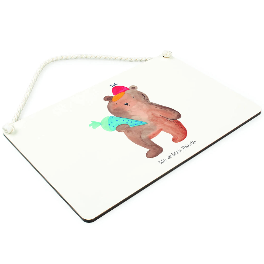 Decorative sign bear School cone bear, teddy, teddy bear, cuddly toy, Bear motif, School gift, First day of school gift, Primary school, School enrolment gift, Starting school, School bag