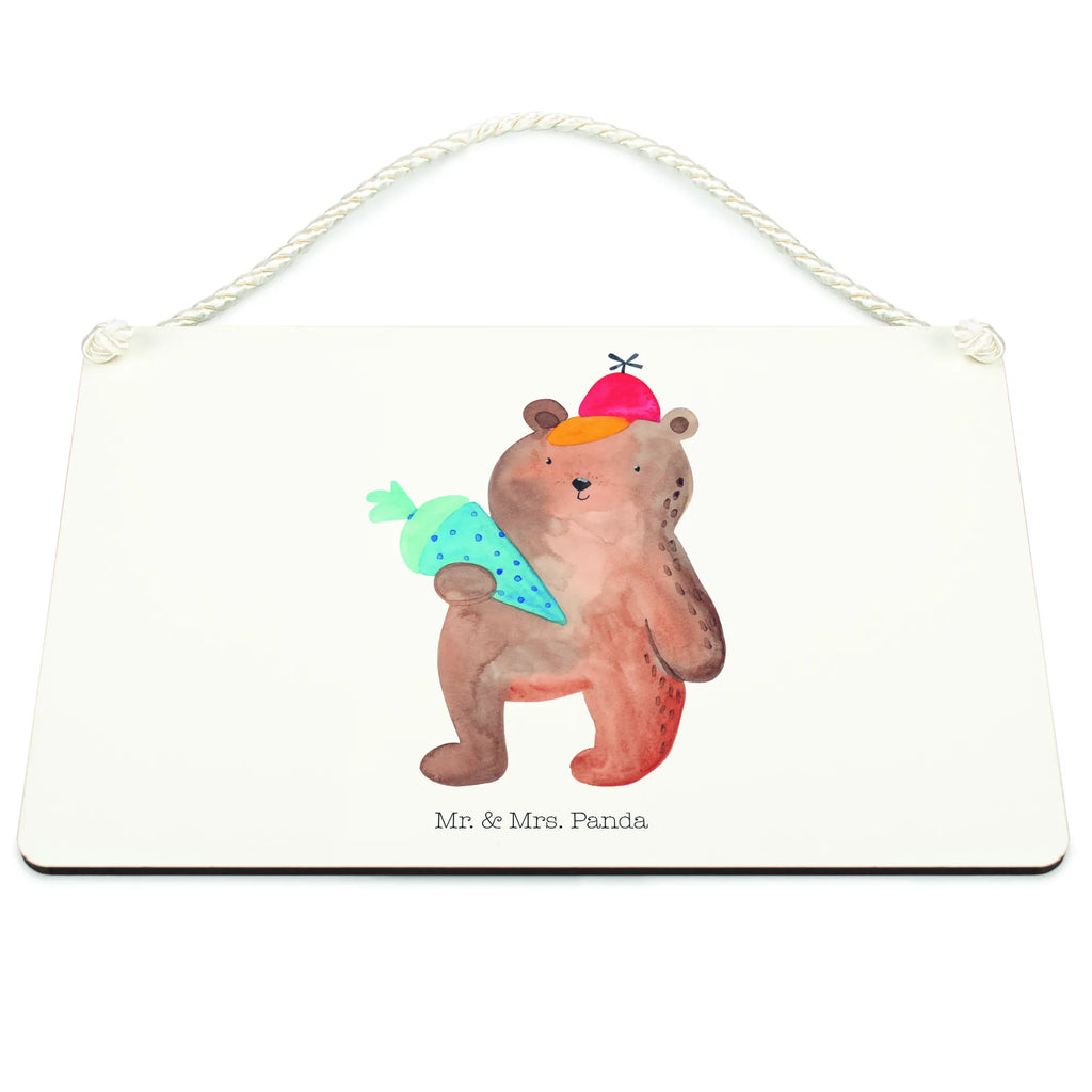 Decorative sign bear School cone bear, teddy, teddy bear, cuddly toy, Bear motif, School gift, First day of school gift, Primary school, School enrolment gift, Starting school, School bag