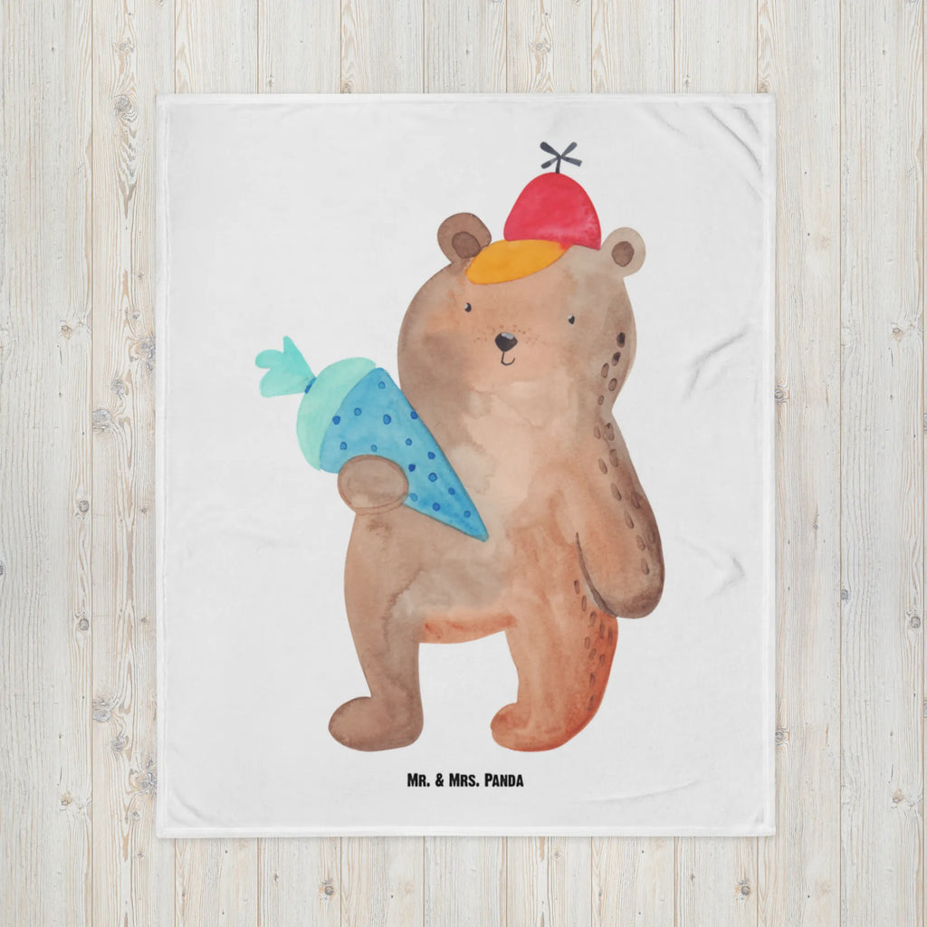 Baby blanket bear School cone bear, teddy, teddy bear, cuddly toy, Bear motif, School gift, Starting school, School enrolment gift, School bag, Primary school, First day of school gift