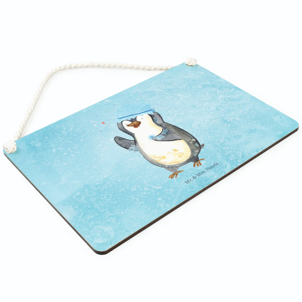 Decorative sign Penguin have a shower Penguin, North Pole, Winter, Penguins, life motto, new beginning, new start, penguins, shower, being happy, motivation