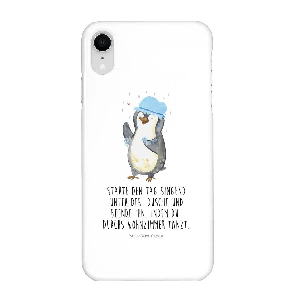 Handyhülle Pinguin Duschen Iphone 10, Cover, Handy, Handyhülle, Hülle, Handycover, Handy Case, Iphone X, Pinguin, Neuanfang, Dusche, Neustart, Motivation, glücklich sein, Duschen, Lebensmotto, Pinguine