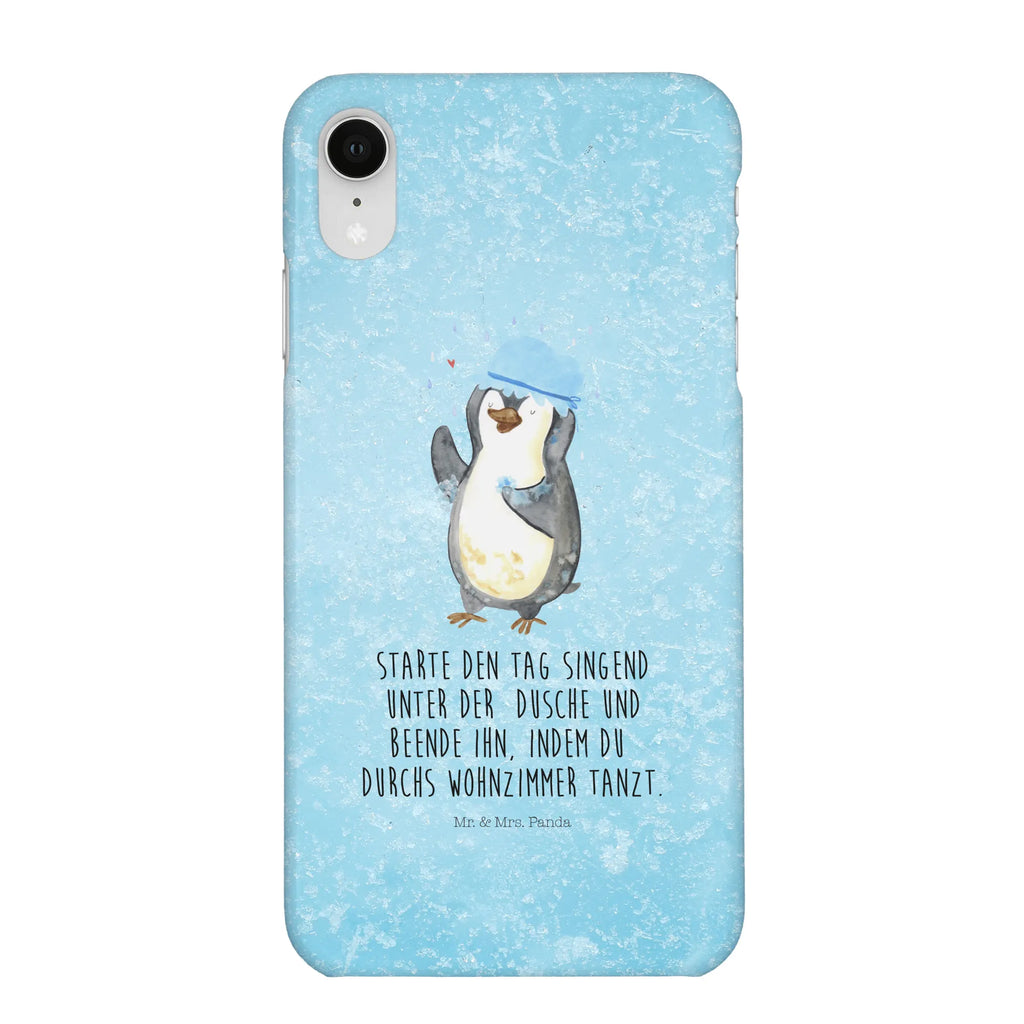 Handyhülle Pinguin Duschen Iphone 10, Cover, Handy, Handyhülle, Hülle, Handycover, Handy Case, Iphone X, Pinguin, Neuanfang, Dusche, Neustart, Motivation, glücklich sein, Duschen, Lebensmotto, Pinguine