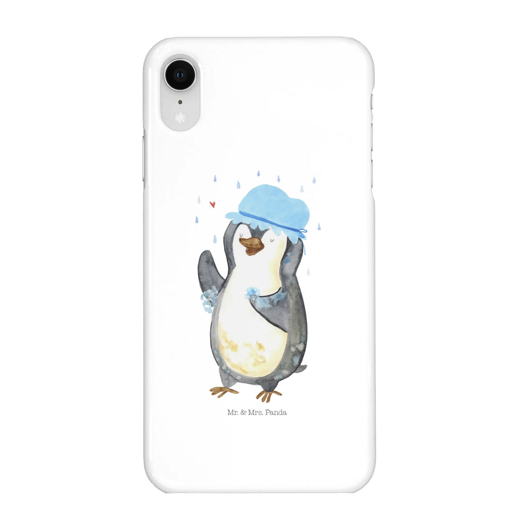 Handyhülle Pinguin Duschen Iphone 10, Cover, Handy, Handyhülle, Hülle, Handycover, Handy Case, Iphone X, Pinguin, Neuanfang, Dusche, Neustart, Motivation, glücklich sein, Duschen, Lebensmotto, Pinguine