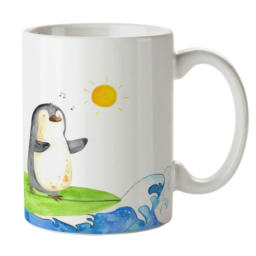 Mug Penguin surfer office mug, ceramic mug, custom mug, mug with designs, latte mug, novelty mug, personalized mug, tea mug, coffee mug, mug, gift mug, mug with quotes, porcelain mug, Penguin, North Pole, Winter, Penguins, surfing, Portugal, wave riding, penguins, waves, Hawaii, holidays, surfers