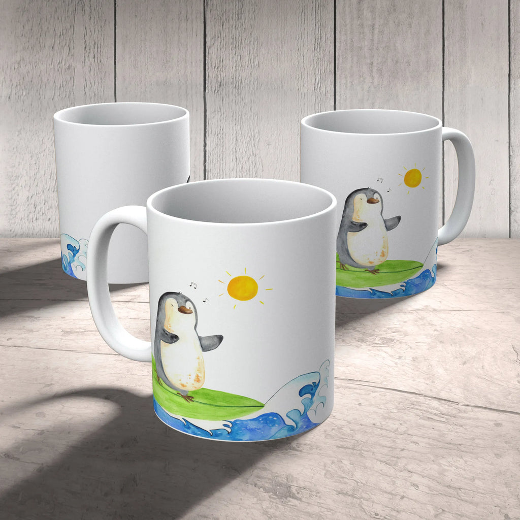 Mug Penguin surfer office mug, ceramic mug, custom mug, mug with designs, latte mug, novelty mug, personalized mug, tea mug, coffee mug, mug, gift mug, mug with quotes, porcelain mug, Penguin, North Pole, Winter, Penguins, surfing, Portugal, wave riding, penguins, waves, Hawaii, holidays, surfers