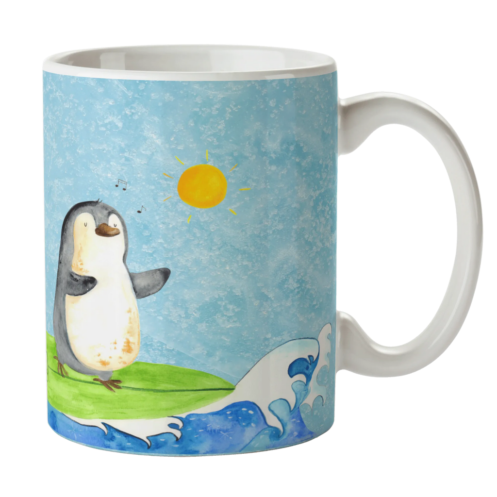 Mug Penguin surfer office mug, ceramic mug, custom mug, mug with designs, latte mug, novelty mug, personalized mug, tea mug, coffee mug, mug, gift mug, mug with quotes, porcelain mug, Penguin, North Pole, Winter, Penguins, surfing, Portugal, wave riding, penguins, waves, Hawaii, holidays, surfers