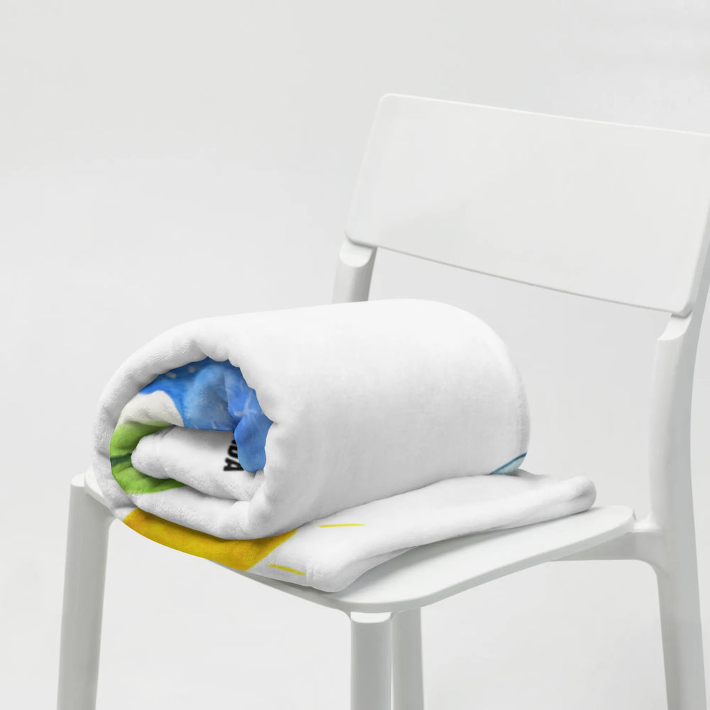 Kocyk dla niemowląt Pingwin surfista Geschenk Geburt, Babyecke Kuscheldecke, Krabbeldecke, Babygeschenk, Babydecke, Pinguin, Portugal, Wellen reiten, surfen, Wellen, Urlaub, Surfer, Hawaii, Pinguine