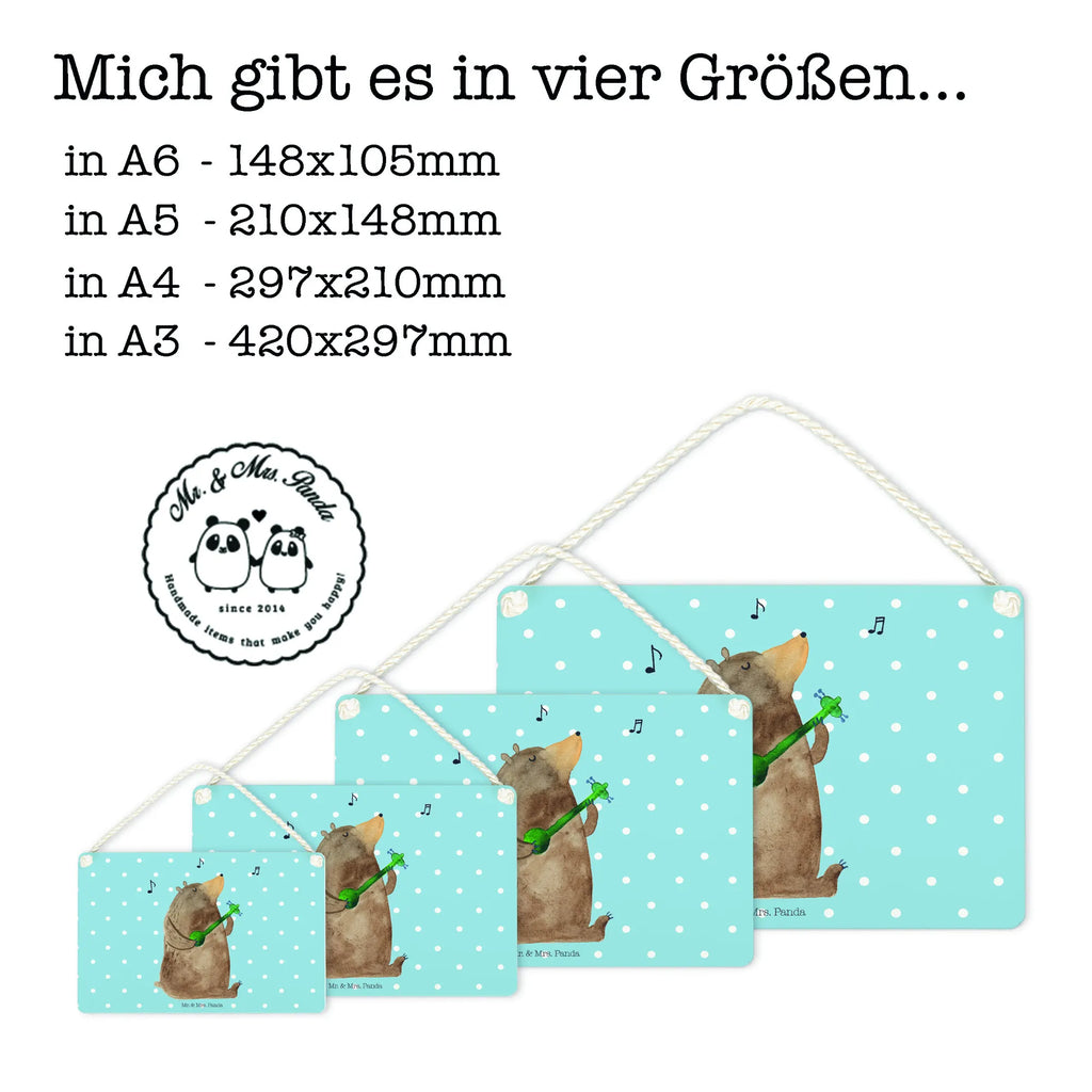 Dekoracyjny znak niedźwiedź Gitara Niedźwiedź, Miś, Pluszowy miś