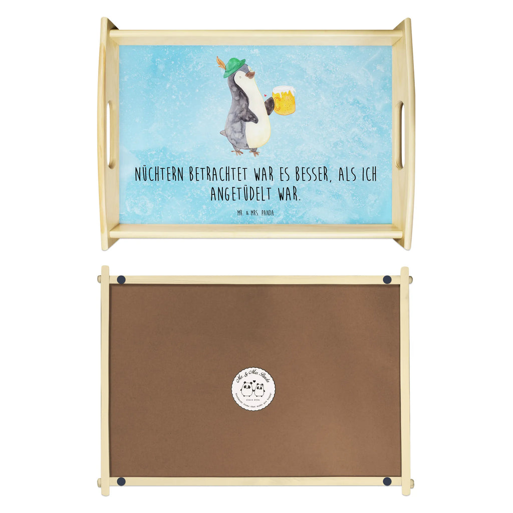 Serving tray Penguin Beer kitchen tray, wooden tray, tray, breakfast tray, serving tray, Penguin, North Pole, Winter, Penguins, beer, penguins, Oktoberfest