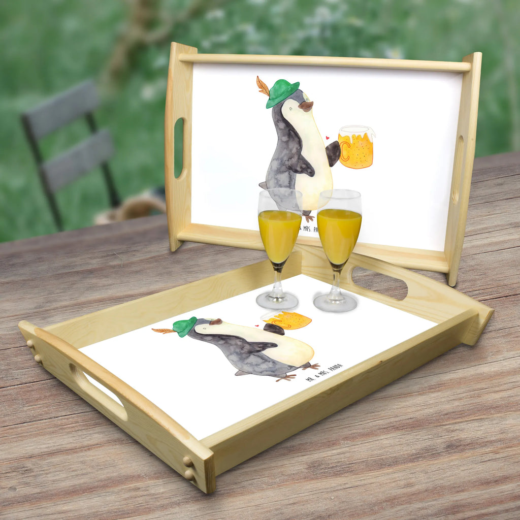 Serving tray Penguin Beer kitchen tray, wooden tray, tray, breakfast tray, serving tray, Penguin, North Pole, Winter, Penguins, beer, penguins, Oktoberfest