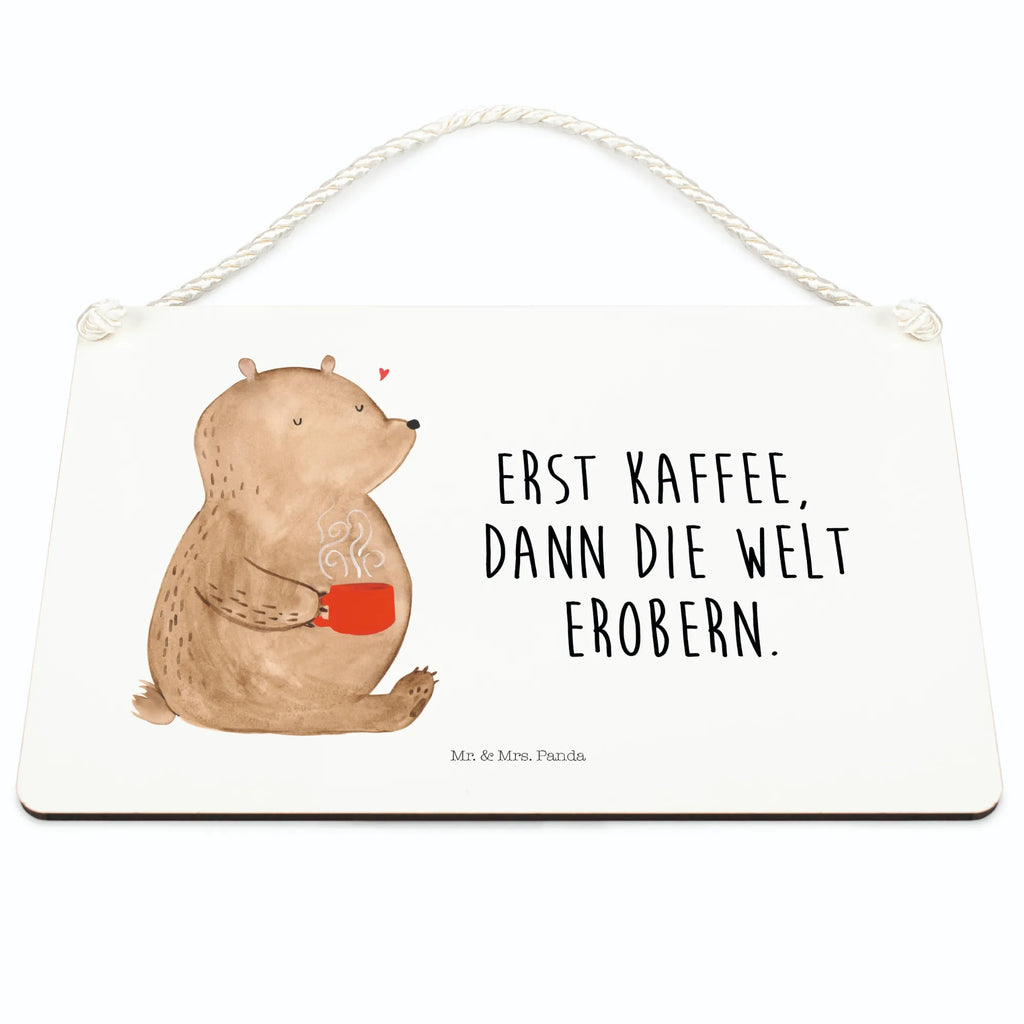 Decorative sign bear Coffee Schild mit Spruch, sprüche schild, Holztafel, Türschild Familie, hängeschild, wandhänger, Dekoschild, Türschild, Schild, Wandschild, Deko Schild, dekoration schild, Badschild, holzbild, Deko Wandtafel, dekoschilder, Küchenschild, Holzschild, dekotafel, Motivschild, wandtafel, Spruchschild, Teddybär, Teddy, Bär, Coffee, Kaffee, Guten Morgen, Morgenroutine, Motivation, Bären, Welt Erobern, Welt Retten