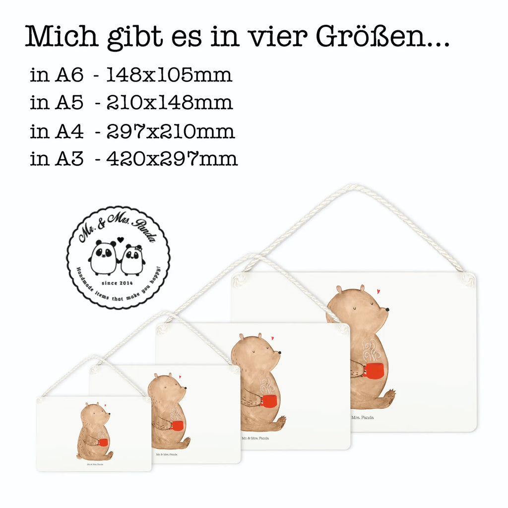 Decorative sign bear Coffee Schild mit Spruch, sprüche schild, Holztafel, Türschild Familie, hängeschild, wandhänger, Dekoschild, Türschild, Schild, Wandschild, Deko Schild, dekoration schild, Badschild, holzbild, Deko Wandtafel, dekoschilder, Küchenschild, Holzschild, dekotafel, Motivschild, wandtafel, Spruchschild, Teddybär, Teddy, Bär, Coffee, Kaffee, Guten Morgen, Morgenroutine, Motivation, Bären, Welt Erobern, Welt Retten