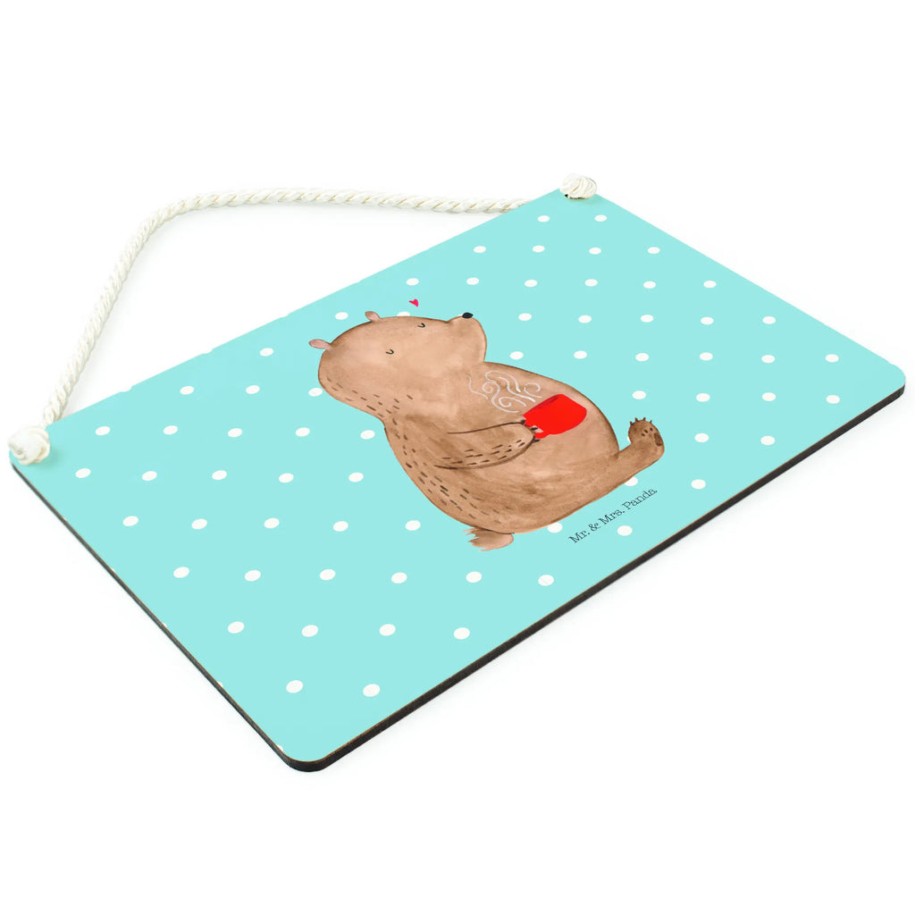 Decorative sign bear Coffee Schild mit Spruch, sprüche schild, Holztafel, Türschild Familie, hängeschild, wandhänger, Dekoschild, Türschild, Schild, Wandschild, Deko Schild, dekoration schild, Badschild, holzbild, Deko Wandtafel, dekoschilder, Küchenschild, Holzschild, dekotafel, Motivschild, wandtafel, Spruchschild, Teddybär, Teddy, Bär, Coffee, Kaffee, Guten Morgen, Morgenroutine, Motivation, Bären, Welt Erobern, Welt Retten