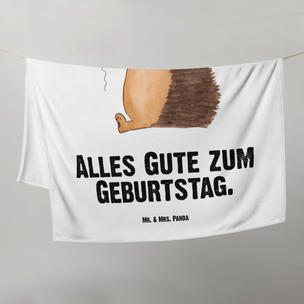 Kocyk dla niemowląt jeż balon Geschenk Geburt, Babygeschenk, Krabbeldecke, Babyecke Kuscheldecke, Babydecke, Tiermotive, Gute Laune, lustige Sprüche, Tiere, Glückwunsch, Geburtstagskind, Geburtstag, Herzlichen Glückwunsch, Happy Birthday, Ballon, Igel