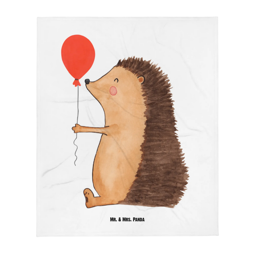 Kocyk dla niemowląt jeż balon Geschenk Geburt, Babygeschenk, Krabbeldecke, Babyecke Kuscheldecke, Babydecke, Tiermotive, Gute Laune, lustige Sprüche, Tiere, Glückwunsch, Geburtstagskind, Geburtstag, Herzlichen Glückwunsch, Happy Birthday, Ballon, Igel