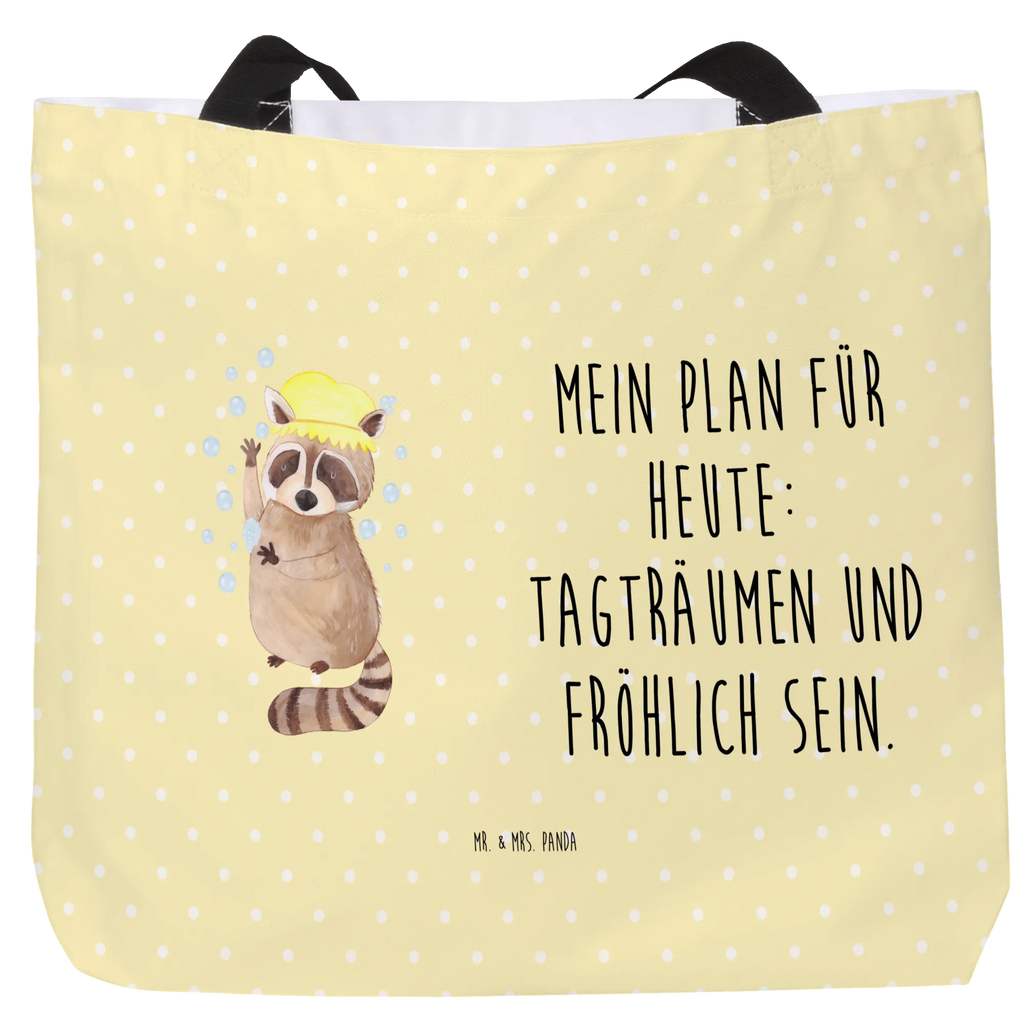 Shopper Waschbär Beutel, Tragebeutel, Shopper, Strandtasche, Alltagstasche, Schulbeutel, Einkaufstasche, Einkaufsbeutel, Schultasche, Tasche, Freizeittasche, Tiermotive, Gute Laune, lustige Sprüche, Tiere, Plan, Waschbär, waschen, Seifenblasen, Tagträumen, Fröhlich