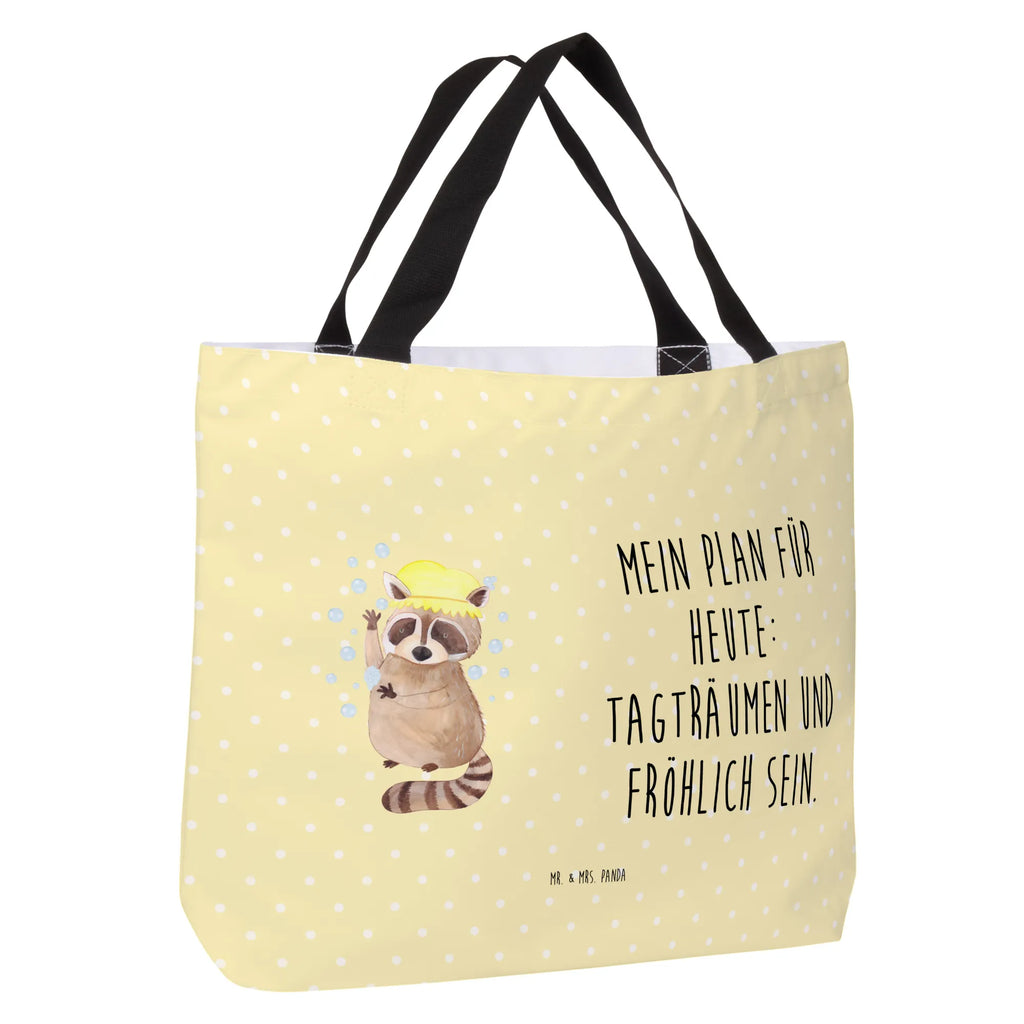 Shopper Waschbär Beutel, Tragebeutel, Shopper, Strandtasche, Alltagstasche, Schulbeutel, Einkaufstasche, Einkaufsbeutel, Schultasche, Tasche, Freizeittasche, Tiermotive, Gute Laune, lustige Sprüche, Tiere, Plan, Waschbär, waschen, Seifenblasen, Tagträumen, Fröhlich