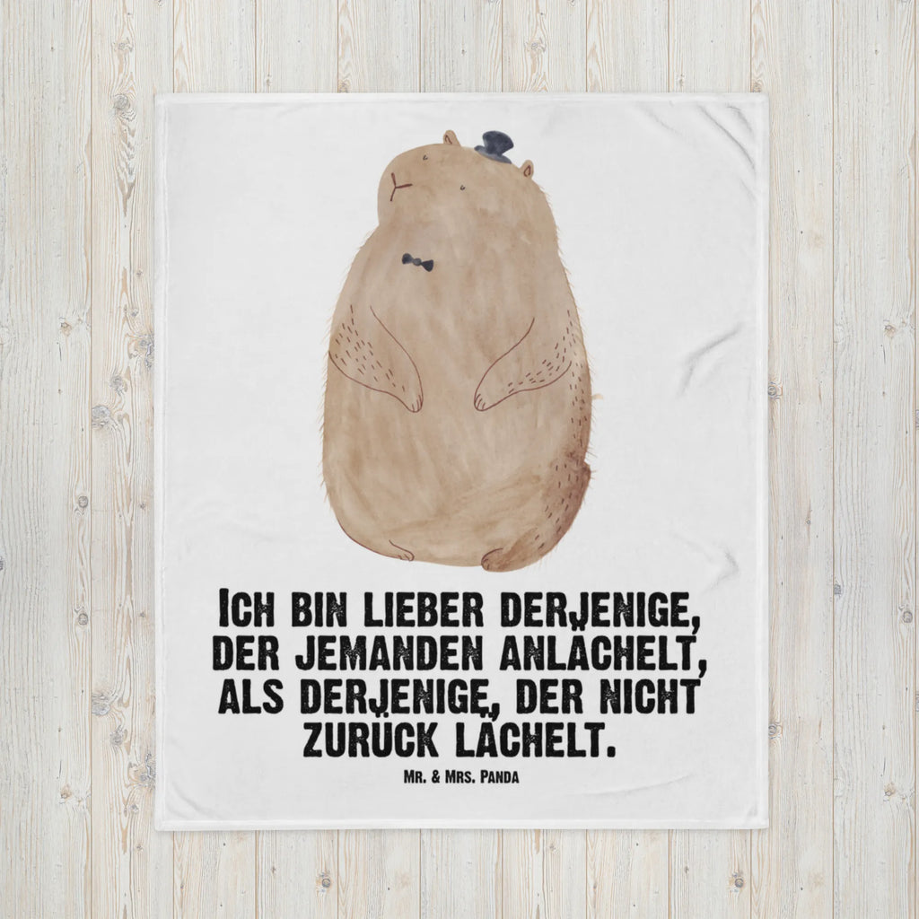 Kocyk dla niemowląt Świstak Babydecke, Babygeschenk, Geschenk Geburt, Babyecke Kuscheldecke, Krabbeldecke, Tiermotive, Gute Laune, lustige Sprüche, Tiere, Knigge, Fröhlichkeit, Murmeltier, Freundlichkeit, Respekt, Anstand