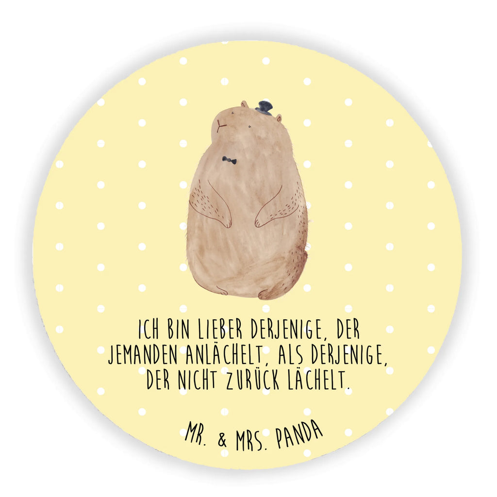 Okrągły magnes Świstak Kühlschrankmagnet, rundmagnet, kühlschrankmagnete, magnete, Tiere, Tiermotive, Gute Laune, Lustige Sprüche, Fröhlichkeit, Freundlichkeit, Knigge, Anstand, Respekt, Murmeltier