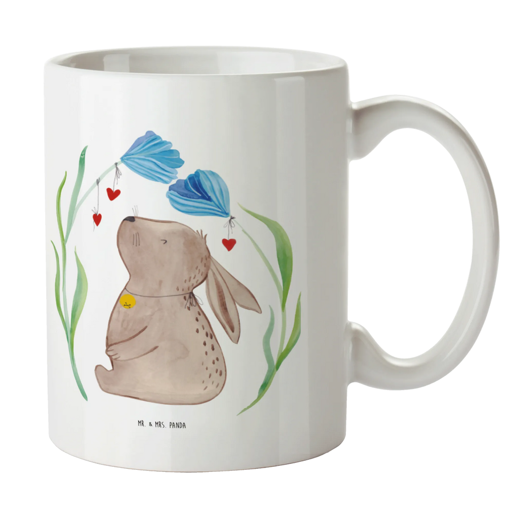 Mug Hare flower Porzellantasse, Tasse, Tasse mit Zitaten, Teetasse, Keramiktasse, Geschenktasse, Tasse mit Motiven, Kaffeetasse, Bürotasse, Ostern, Osterhase, Ostergeschenke, Osternest, Osterdeko, Geschenke zu Ostern, Ostern Geschenk, Ostergeschenke Kinder, Ostern Kinder, Schwangerschaft, Hoffnung, Taufgeschenk, Hase, Kaninchen, Taufe, Kindergeburtstag, Geburt, Geburtstag, Träume, Kind, erstes Kind