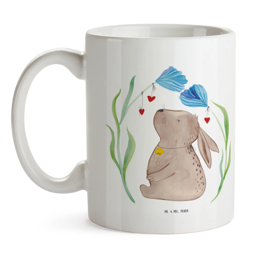 Mug Hare flower Porzellantasse, Tasse, Tasse mit Zitaten, Teetasse, Keramiktasse, Geschenktasse, Tasse mit Motiven, Kaffeetasse, Bürotasse, Ostern, Osterhase, Ostergeschenke, Osternest, Osterdeko, Geschenke zu Ostern, Ostern Geschenk, Ostergeschenke Kinder, Ostern Kinder, Schwangerschaft, Hoffnung, Taufgeschenk, Hase, Kaninchen, Taufe, Kindergeburtstag, Geburt, Geburtstag, Träume, Kind, erstes Kind