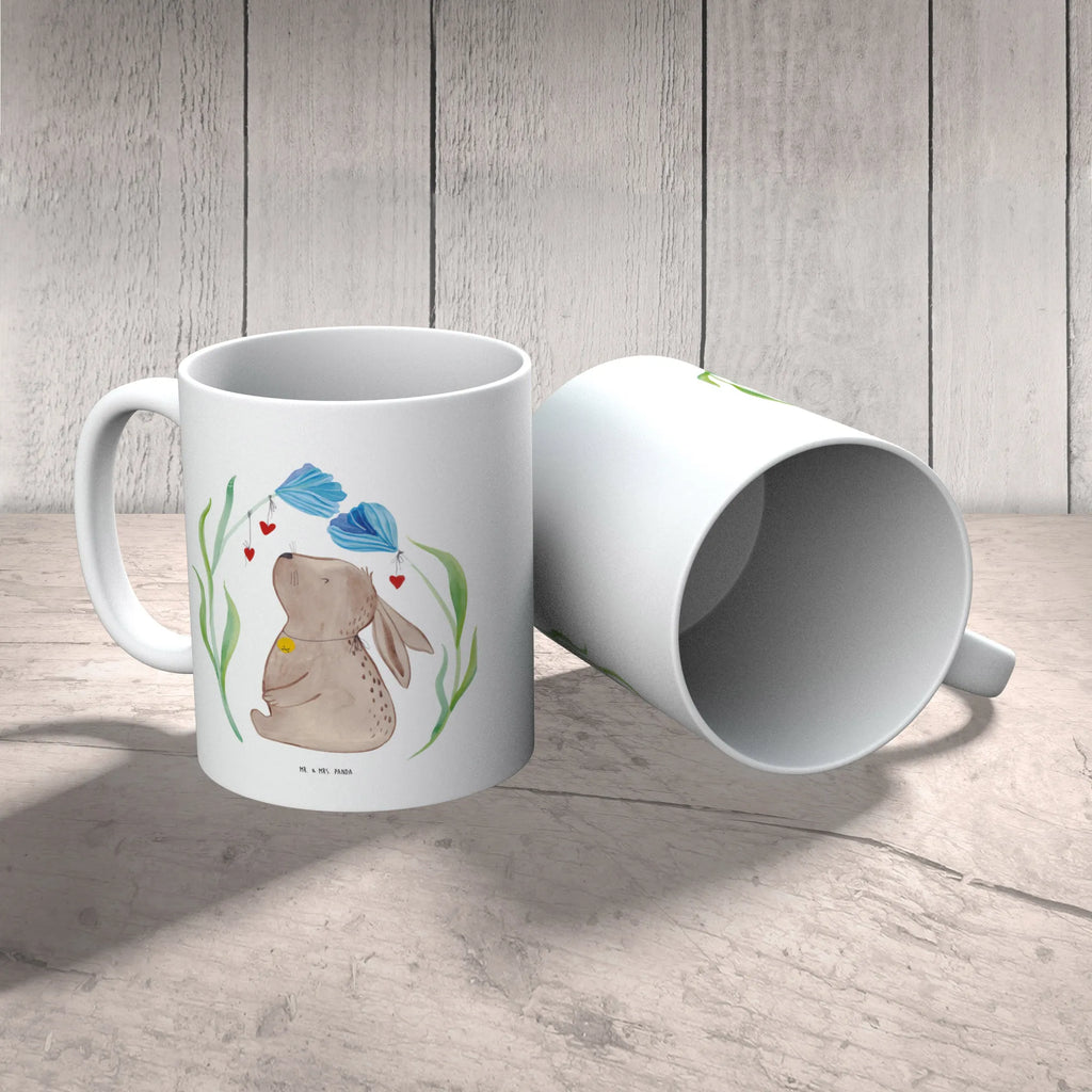 Mug Hare flower Porzellantasse, Tasse, Tasse mit Zitaten, Teetasse, Keramiktasse, Geschenktasse, Tasse mit Motiven, Kaffeetasse, Bürotasse, Ostern, Osterhase, Ostergeschenke, Osternest, Osterdeko, Geschenke zu Ostern, Ostern Geschenk, Ostergeschenke Kinder, Ostern Kinder, Schwangerschaft, Hoffnung, Taufgeschenk, Hase, Kaninchen, Taufe, Kindergeburtstag, Geburt, Geburtstag, Träume, Kind, erstes Kind