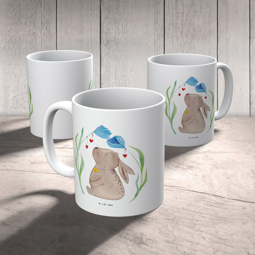 Mug Hare flower Porzellantasse, Tasse, Tasse mit Zitaten, Teetasse, Keramiktasse, Geschenktasse, Tasse mit Motiven, Kaffeetasse, Bürotasse, Ostern, Osterhase, Ostergeschenke, Osternest, Osterdeko, Geschenke zu Ostern, Ostern Geschenk, Ostergeschenke Kinder, Ostern Kinder, Schwangerschaft, Hoffnung, Taufgeschenk, Hase, Kaninchen, Taufe, Kindergeburtstag, Geburt, Geburtstag, Träume, Kind, erstes Kind