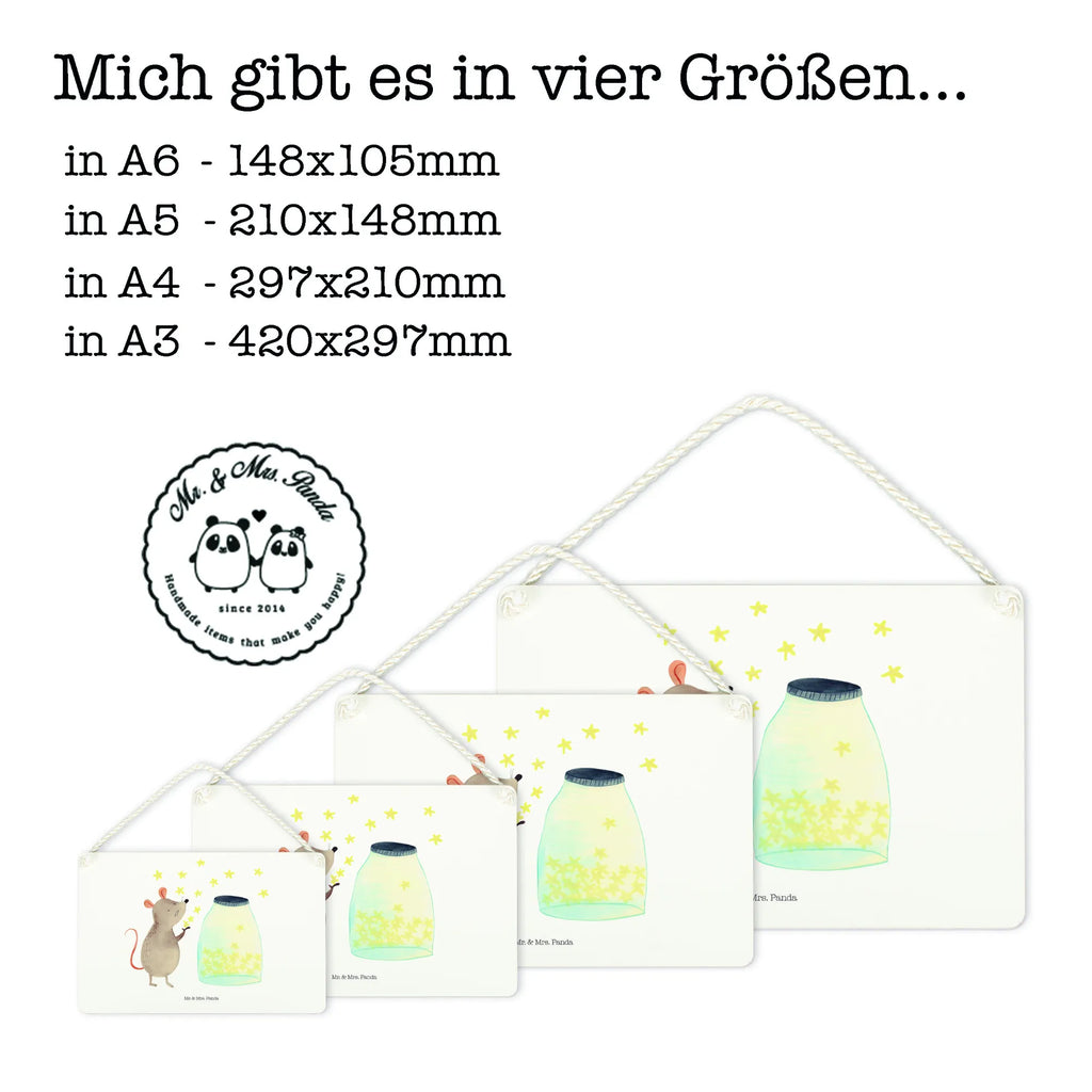 Decorative sign Mouse Stars small animals, cute, funny, cute animal motives, hand drawn, small world, funny sayings, good mood, happy, gifts, gift ideas, special gifts, animal lover, card, child, birthday, dreams, child birthday, wish, Mouse, baptism, first child, birth, hope, baptism gift, stars, pregnancy