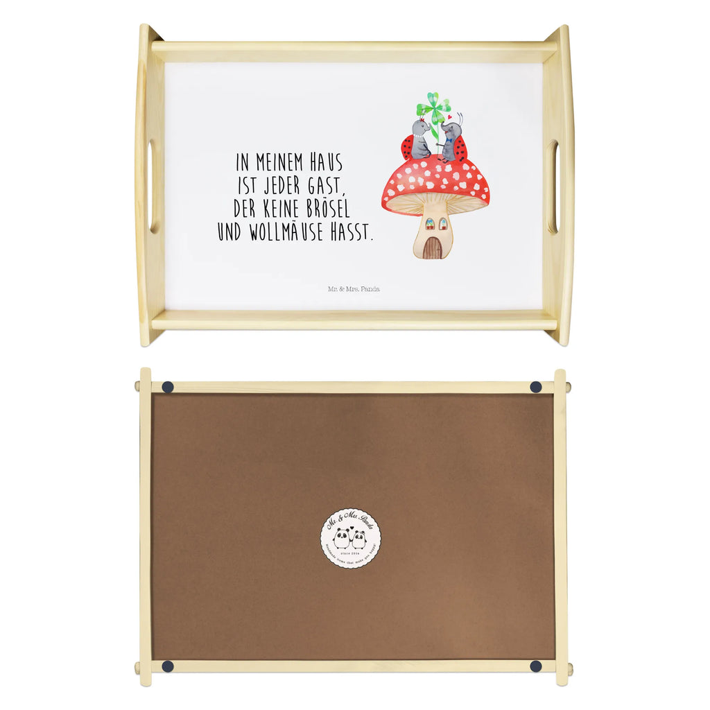 Serving tray ladybug toadstool Tablett, Serviertablett, Dekotablett, Holztablett, Frühstückstablett, Küchentablett, Tiermotive, Gute Laune, lustige Sprüche, Tiere, Wohnung, Haus, Marienkäfer, zuhause, Fleigenpilzhaus, Fliegenpilz