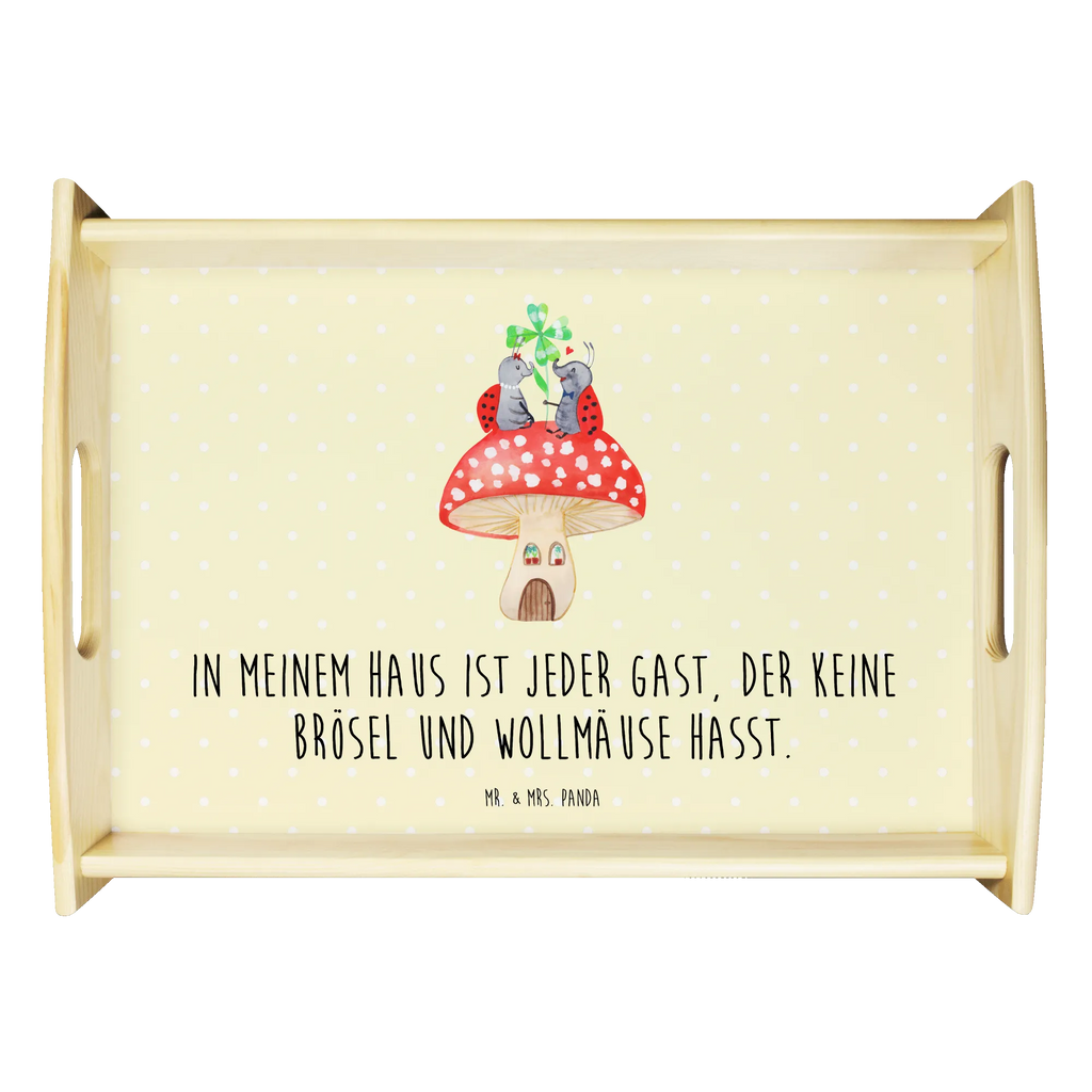 Serving tray ladybug toadstool Tablett, Serviertablett, Dekotablett, Holztablett, Frühstückstablett, Küchentablett, Tiermotive, Gute Laune, lustige Sprüche, Tiere, Wohnung, Haus, Marienkäfer, zuhause, Fleigenpilzhaus, Fliegenpilz
